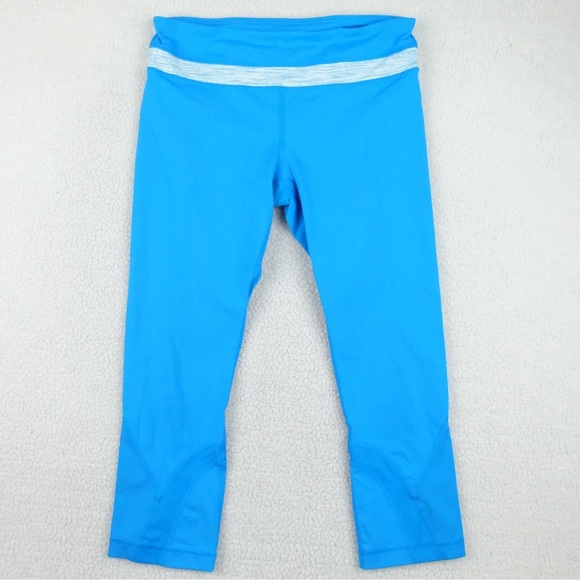 lululemon athletica Pants - Lululemon Leggings Blue Cropped Size 8
